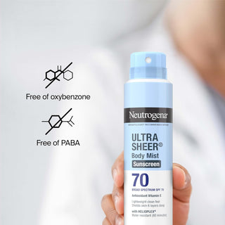 Neutrogena Ultra Sheer Body Mist Sunscreen Spray Broad Spectrum SPF 70
