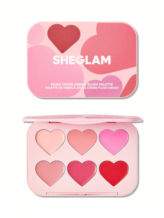 SheGlam Flush Crush Cream Blush Palette (6 Shades)
