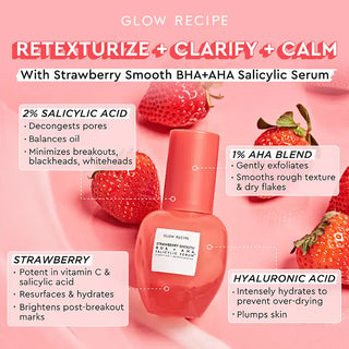 Glow Recipe Strawberry Smooth BHA + AHA Salicylic Acid Serum 30ml